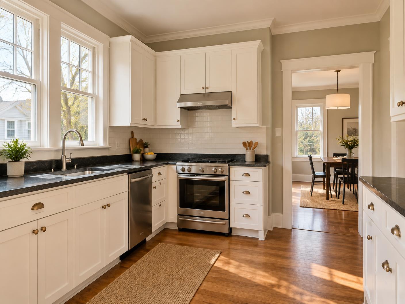 Clean, refreshed Massachusetts kitchen prepared for its next occupant